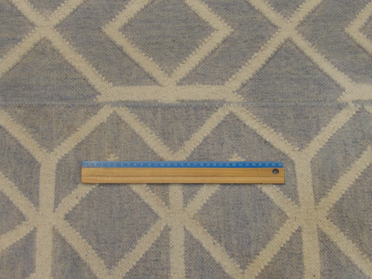 Back of Flatweave Modern Coastal hand-knotted rug