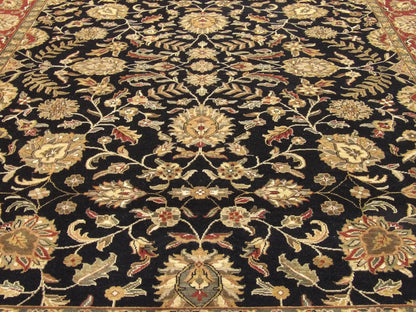 Back of Jaipur Kashan hand-knotted rug