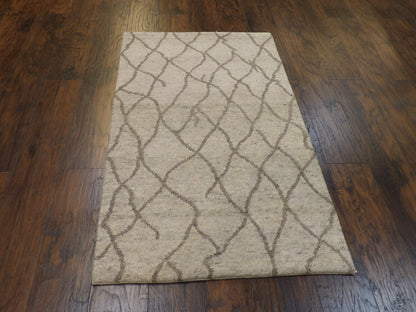 Moroccan Tibetan Weave Design rug corner detail