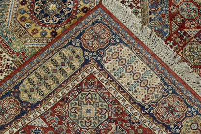 Blue & Red Tribal Mamluk Design rug in room setting