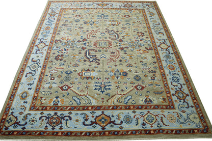 Oushak Colorful Ziegler pattern detail