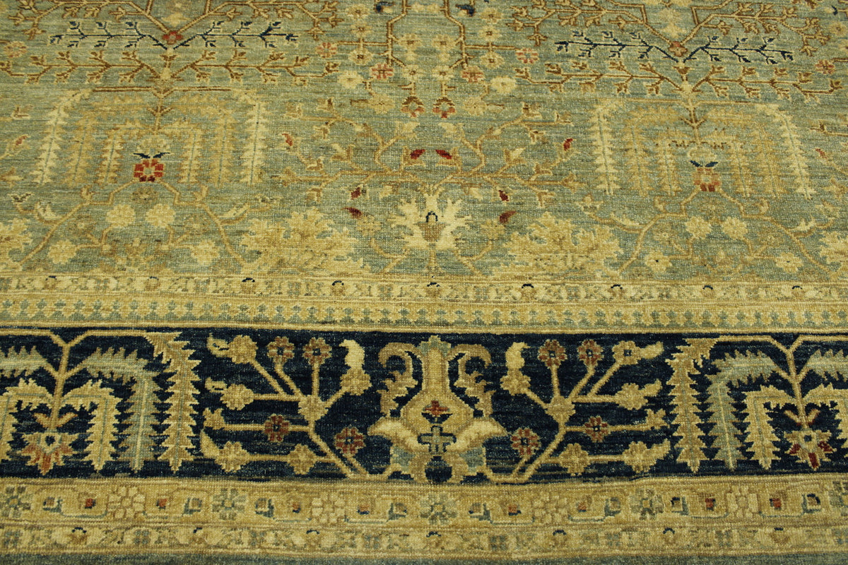 Tribal Vegetable Dye Khorzin rug border detail