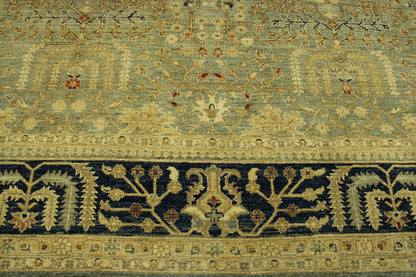 Tribal Vegetable Dye Khorzin rug border detail