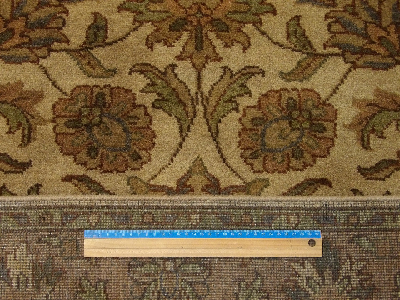 Gold & Beige Jaipur Kashan Antique Wash rug in room setting