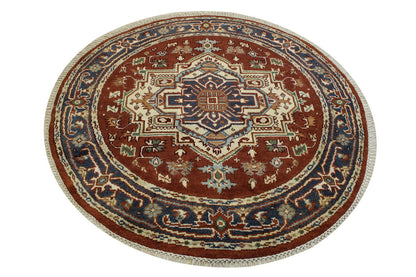 Tribal Indo Heriz pattern detail