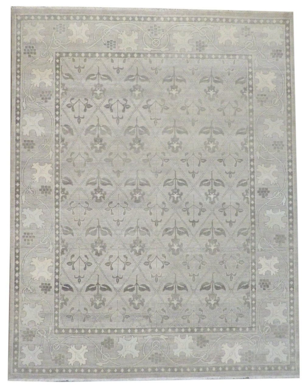 Turk Anatolian Oushak Wash hand-knotted wool rug in Gray & Beige, full view
