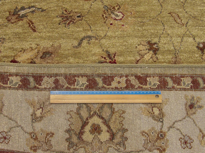 Chobie Oushak / Peshawar hand-knotted wool rug in Green, 6'0" x 9'0", SKU W897