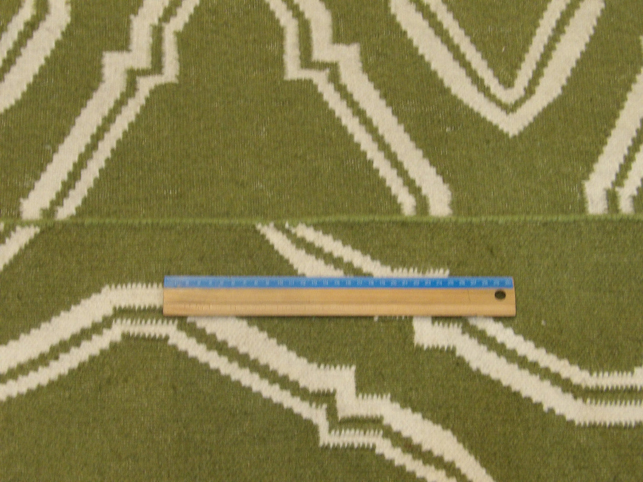 Green & Beige Coastal Flat Weave Indoor/Outdoor Beach rug in room setting