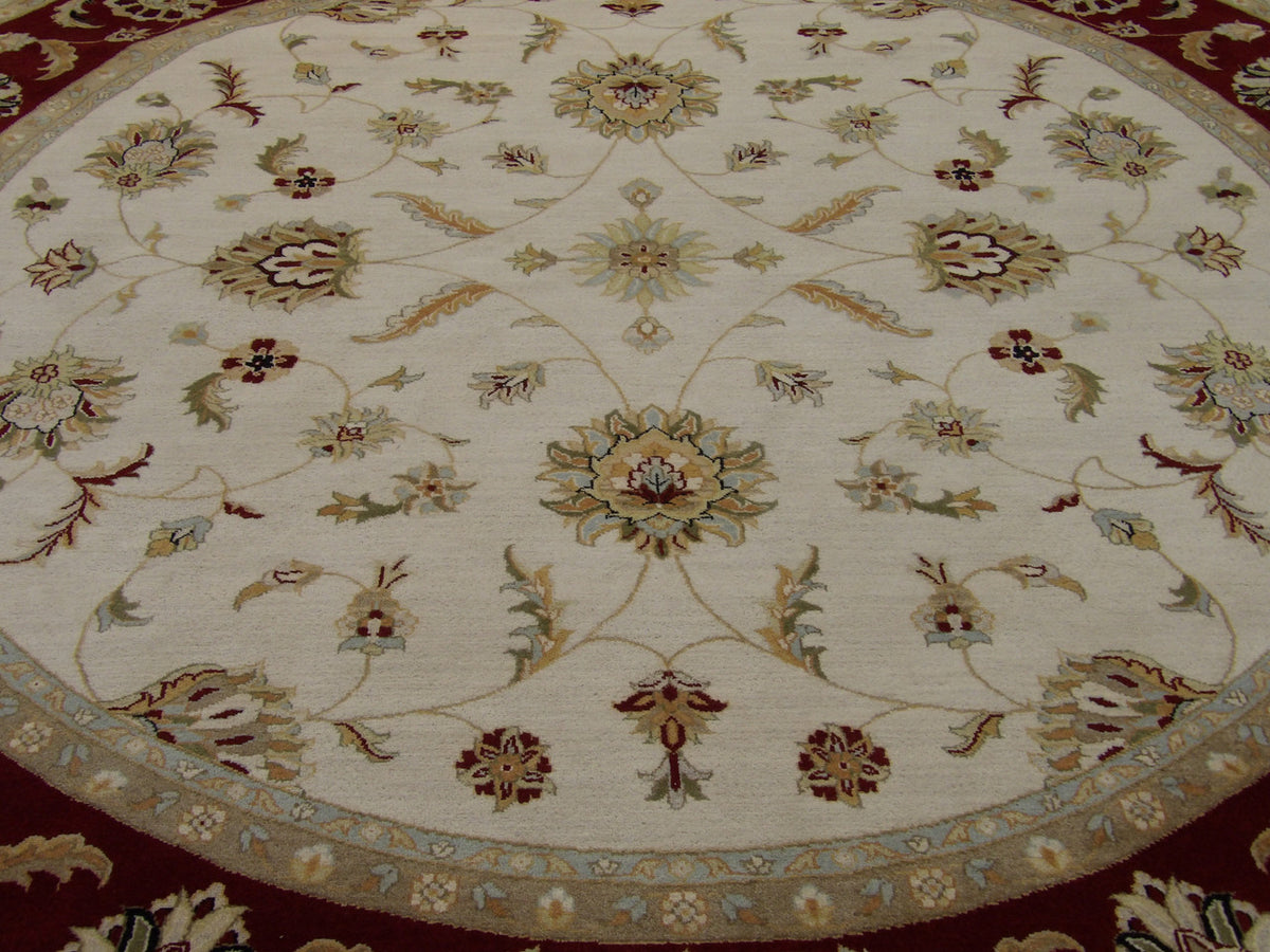 Ziegler Oushak / Peshawar hand-knotted wool rug in Beige, 10'0" x 10'0", SKU w11421
