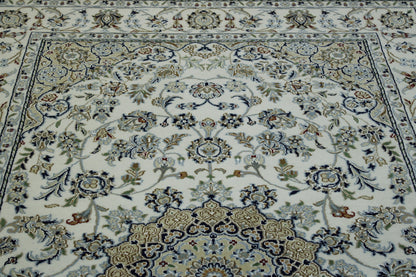 Beige Traditional Fine Nain rug in room setting