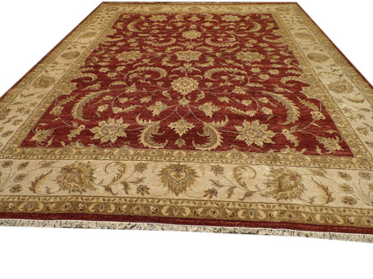 Chobie Oushak / Peshawar hand-knotted wool rug in Rust, 12'0" x 15'0", SKU w743