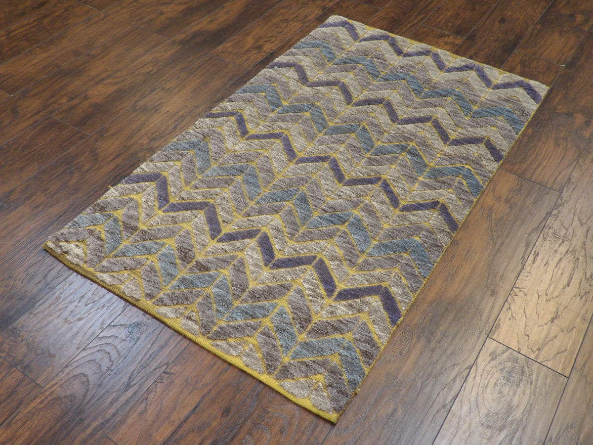 Moroccan pattern detail, blue rug
