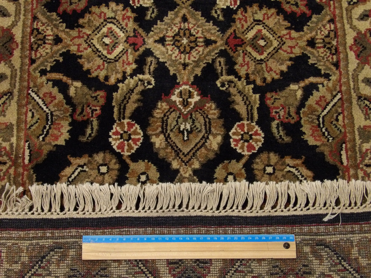 Full view of Jaipur Kashan hand-knotted wool runner