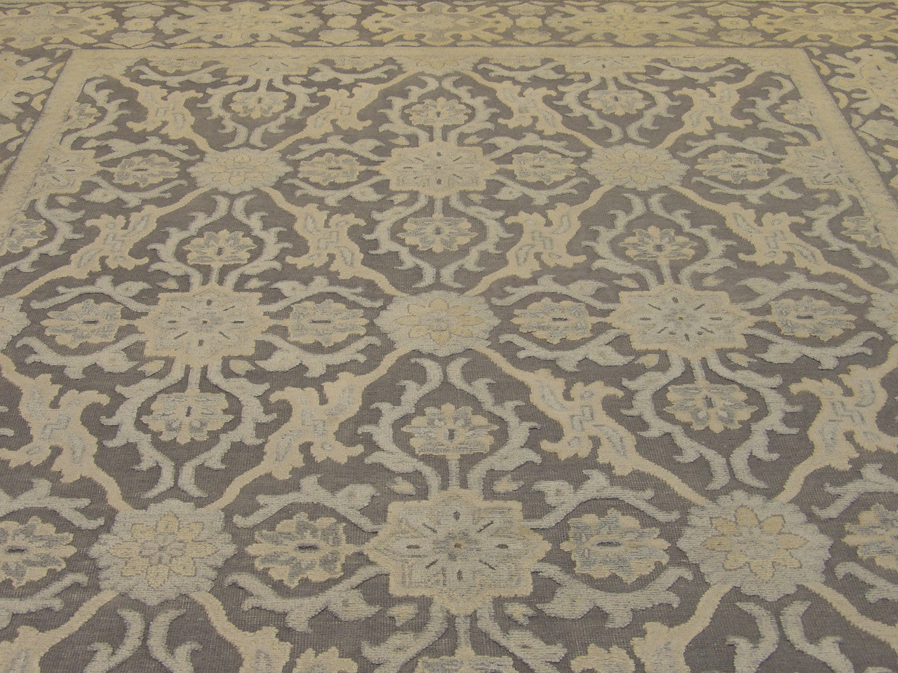 Oushak wool-silk texture close-up