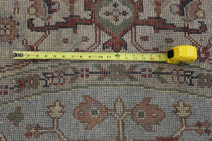 Back of Tribal Indo Heriz hand-knotted rug