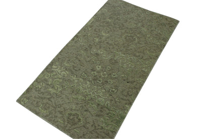Close-up of wool-silk pile, Gray rug