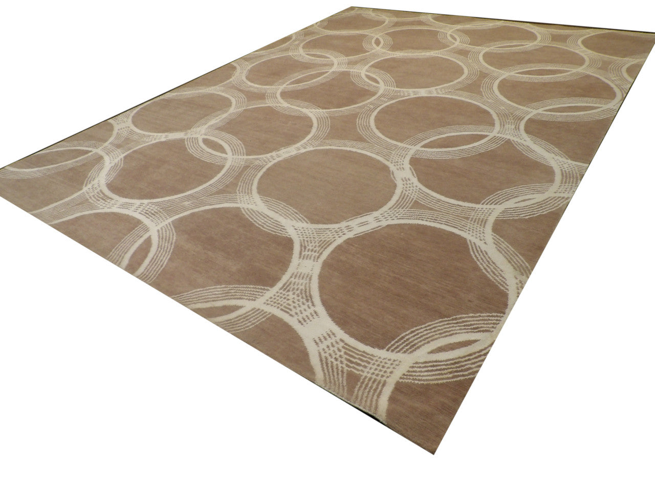 Full view of Modern Nepalese Circle Design rug