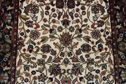 Traditional Fine Mashad rug corner detail