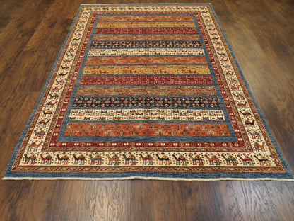 Back of hand-knotted Khorasan rug showing construction