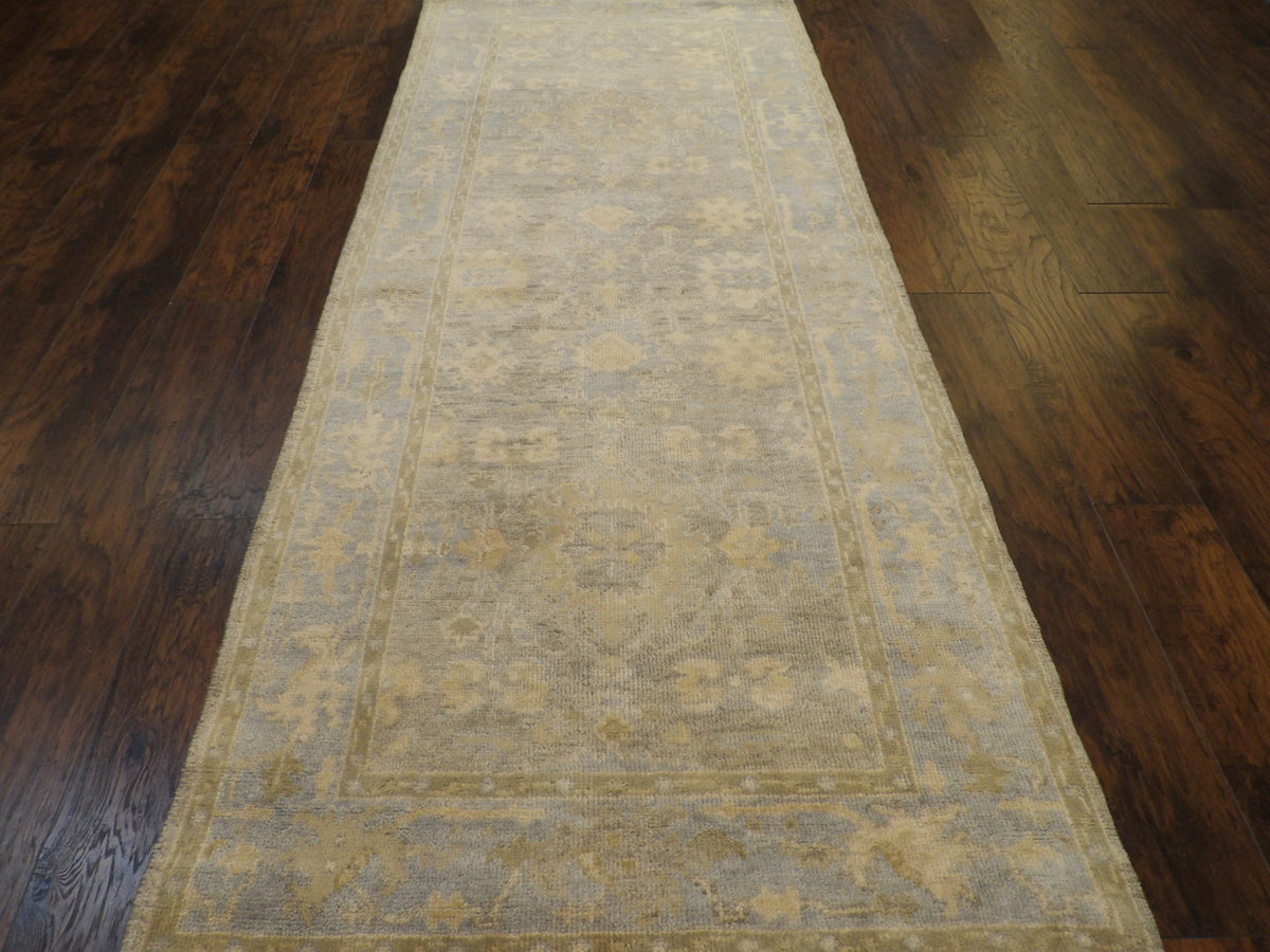 Close-up of wool pile, Blue & Gray rug