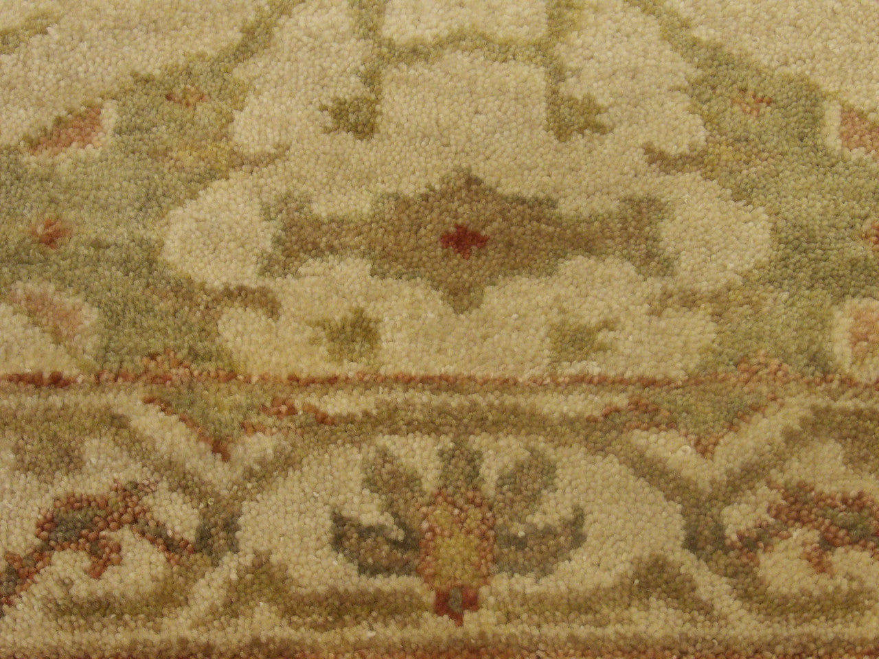 Turk Oushak Stone Wash rug border detail