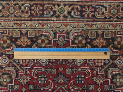 Blue & Red Fine Persian Bidjar rug in room setting