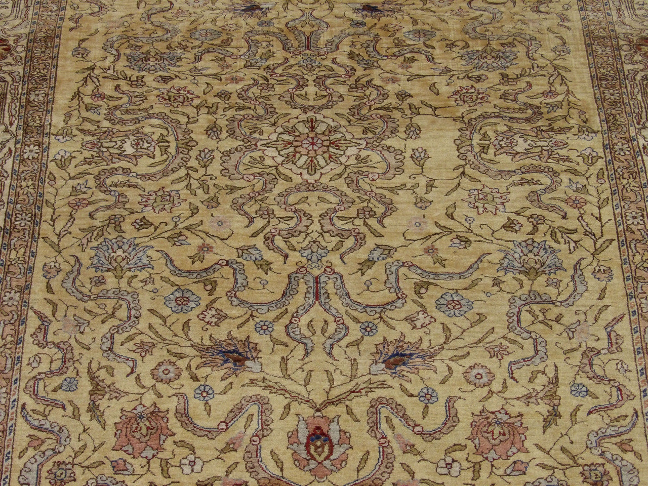 Back of Tabriz hand-knotted rug