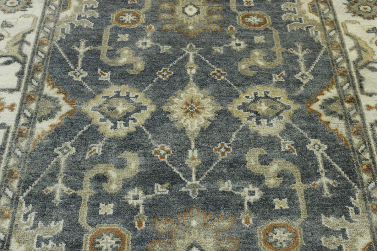 Back of Oushak Ziegler hand-knotted rug