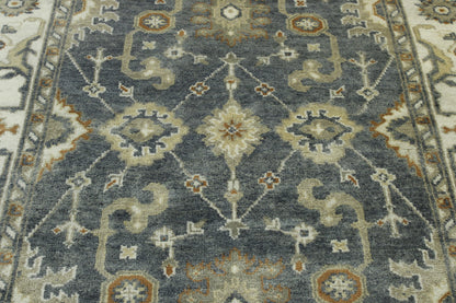 Back of Oushak Ziegler hand-knotted rug
