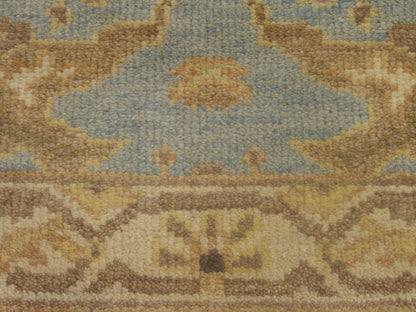 Turk Oushak Stone Wash rug border detail