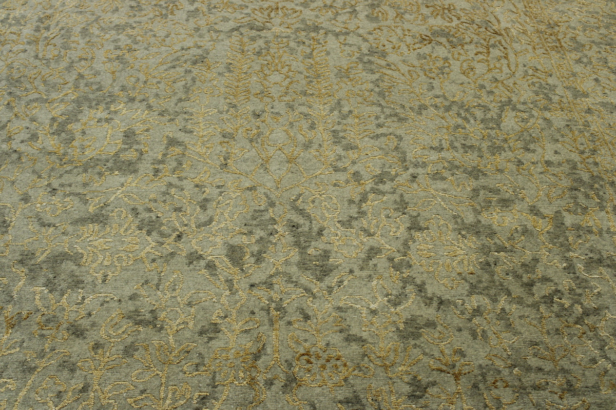 Transitional Abstract Broken Design rug border detail