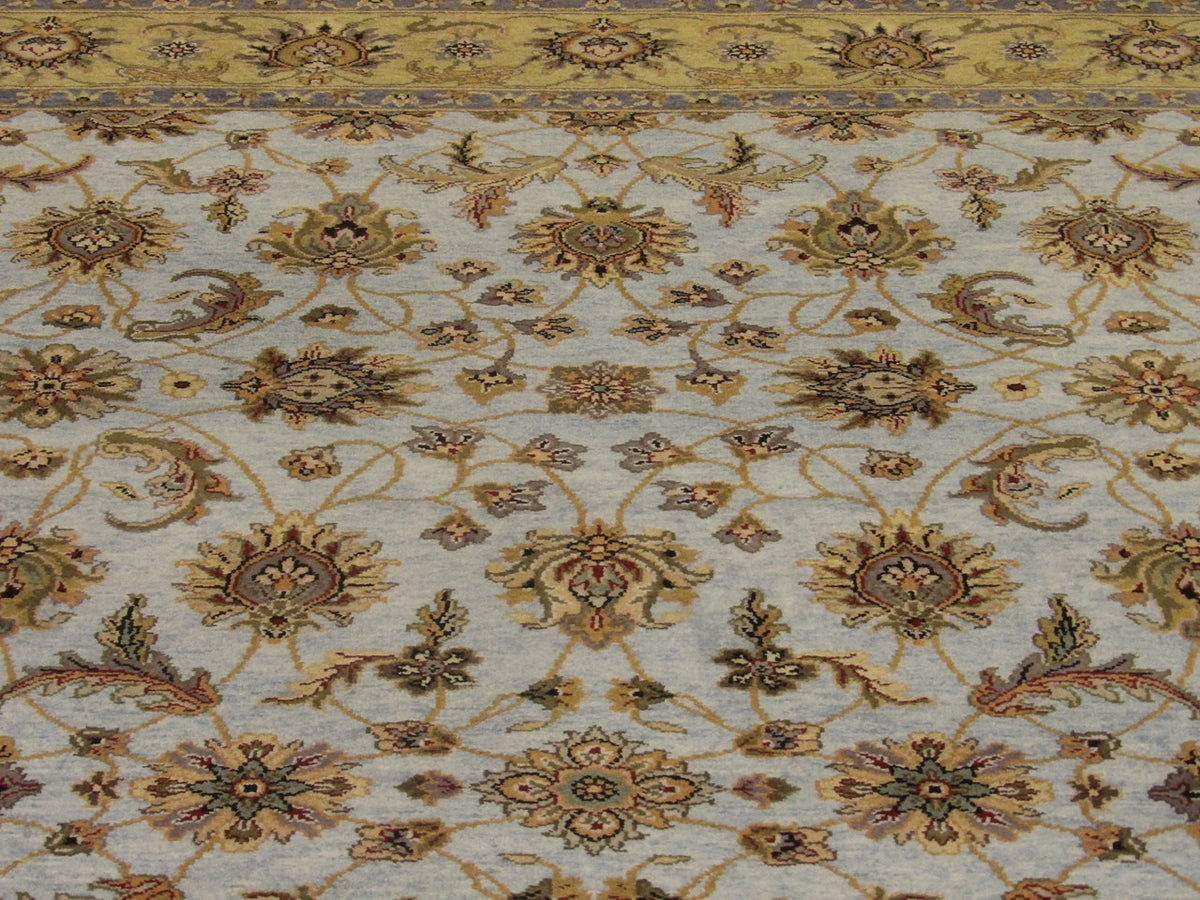 Back of Fine Ziegler Tie Dye hand-knotted rug