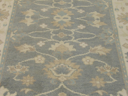 Back of Turk Oushak Wash hand-knotted rug