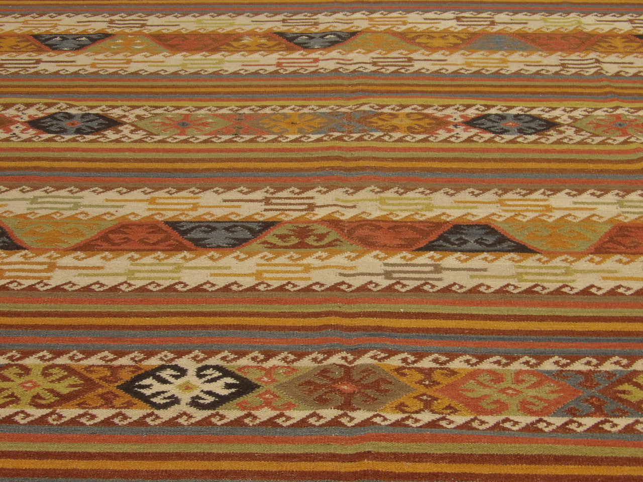 Coastal Flat Weave Indoor/Outdoor Beach rug border detail