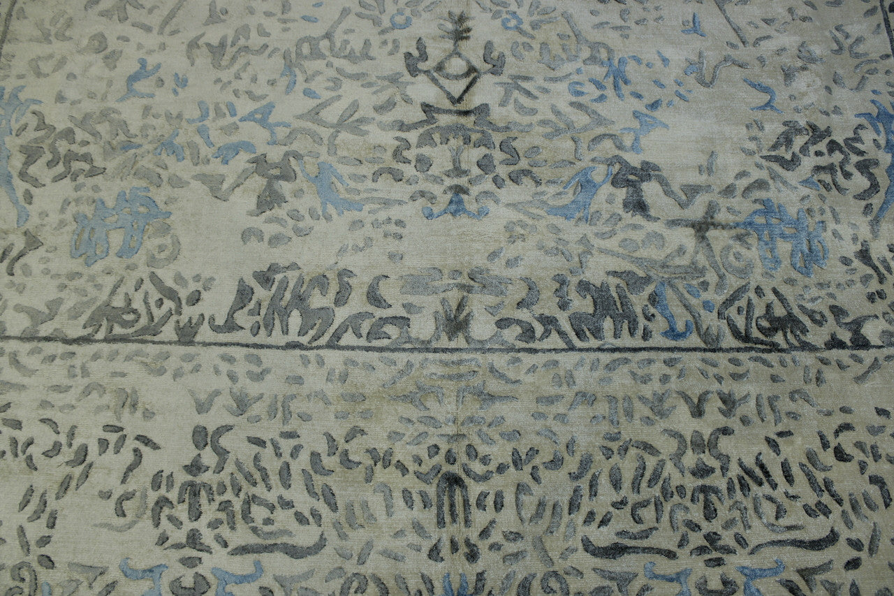 Back of Oushak Ziegler hand-knotted rug