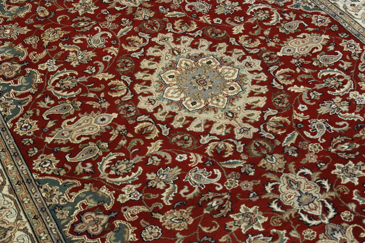 Back of Traditional Fine Tabriz hand-knotted rug