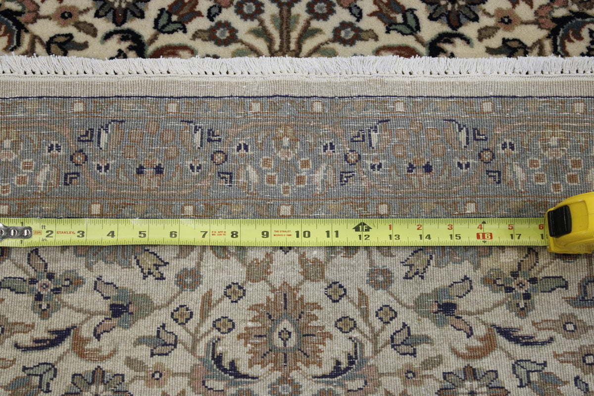 Back of Traditional Fine Mashad hand-knotted rug