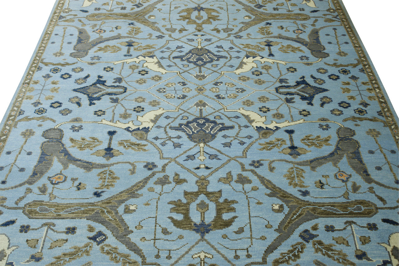 Full view of Oushak Ziegler rug