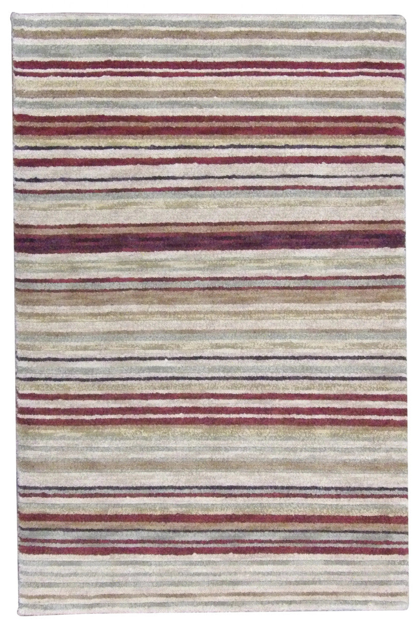 Modern hand-knotted wool rug in Multi-Color, full view