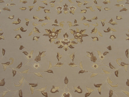 Modern Tibetan rug border detail, beige and brown
