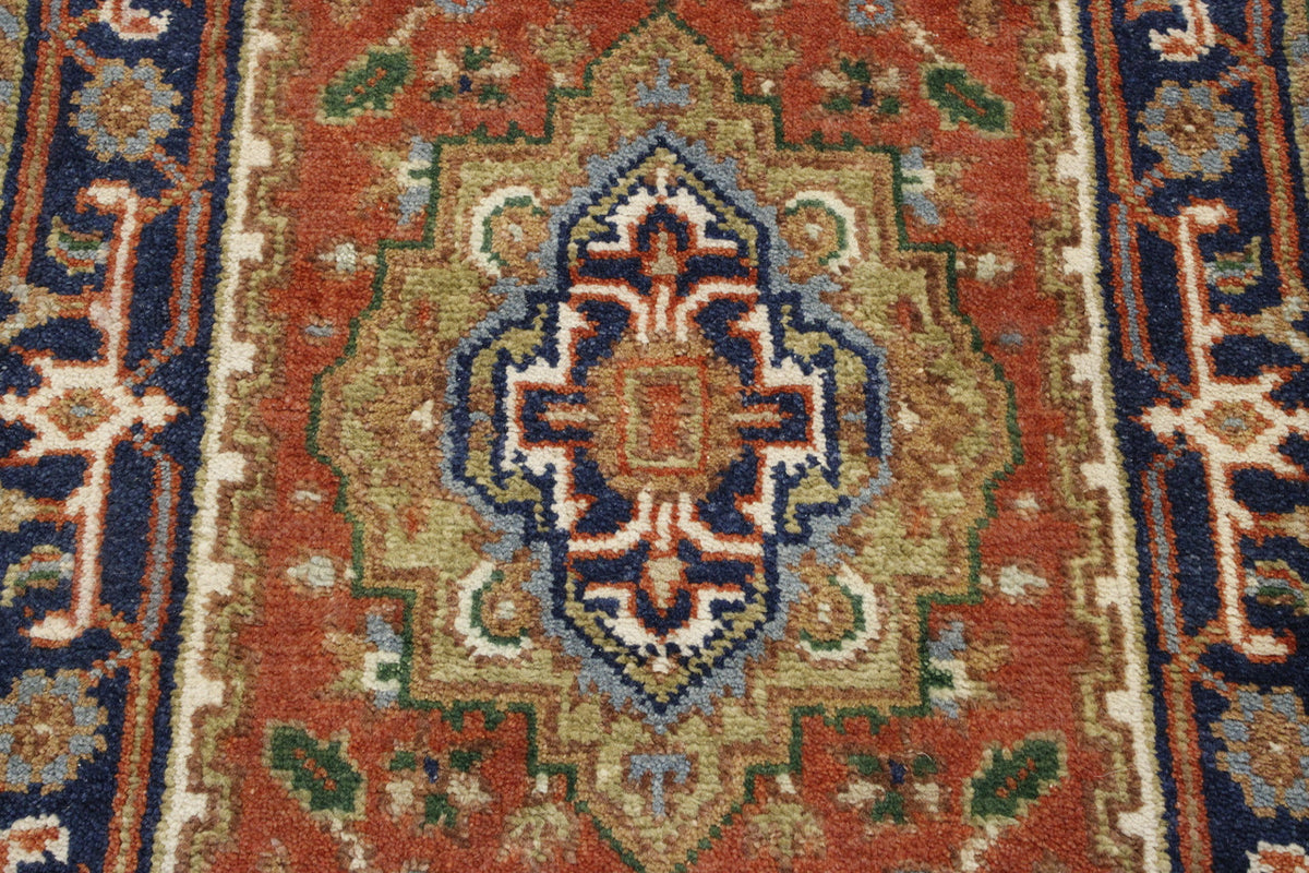 Close-up of wool pile, Rust rug
