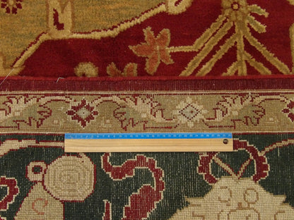 Full room view of oversized Agra Ziegler hand-knotted rug