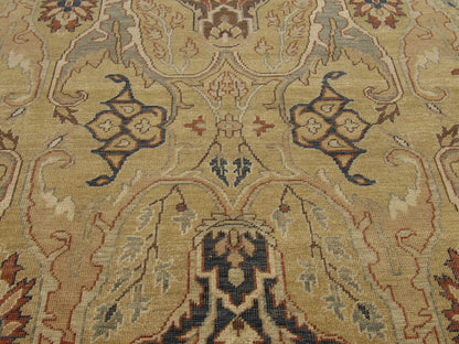 Oushak Ziegler Vintage Antique Wash rug border detail