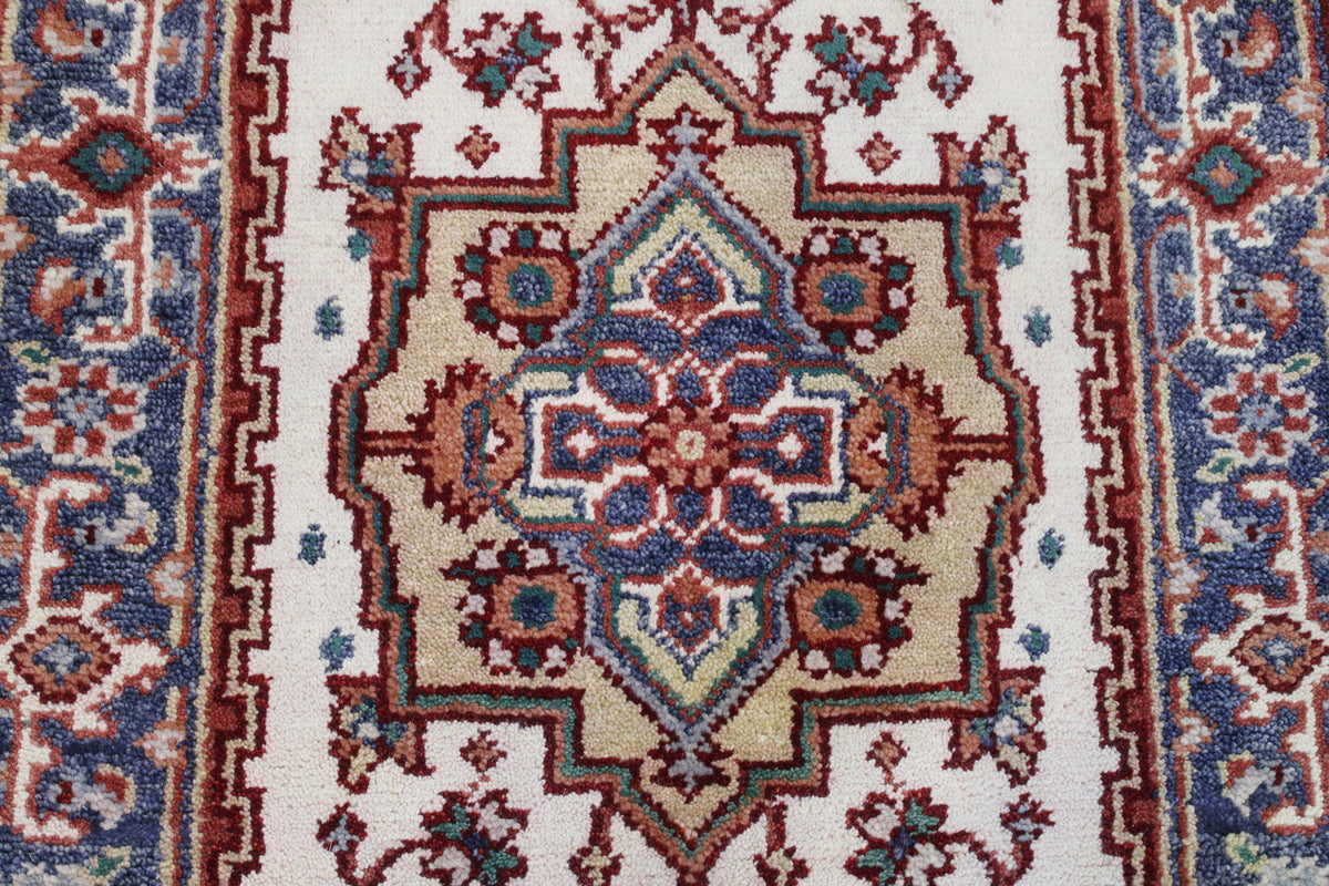 Full view of Tribal Indo Heriz rug