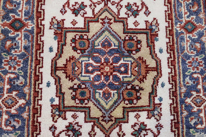 Full view of Tribal Indo Heriz rug