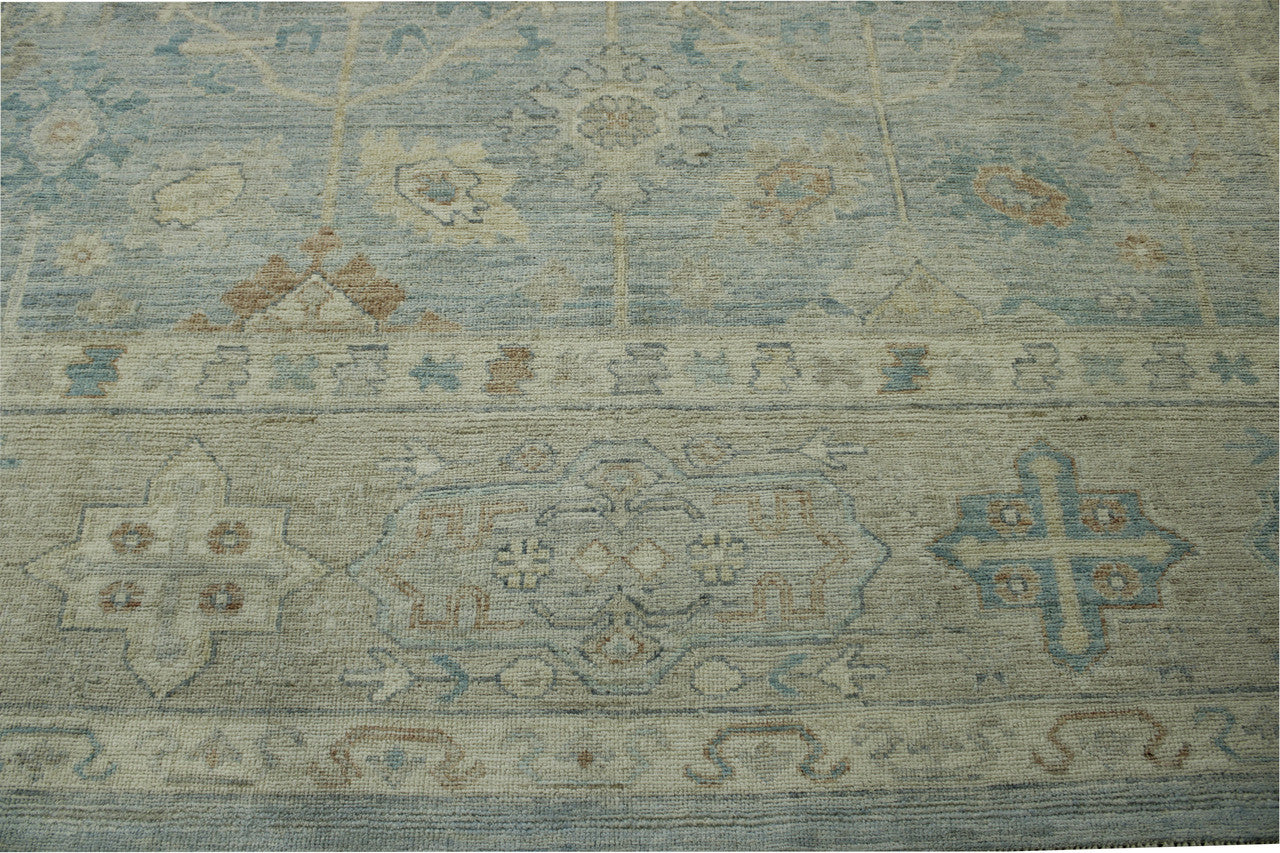 Back of Oushak Wash Chobi hand-knotted rug