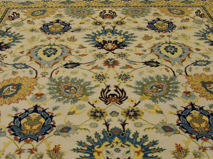 Back of Colorful Rich Ziegler Design hand-knotted rug