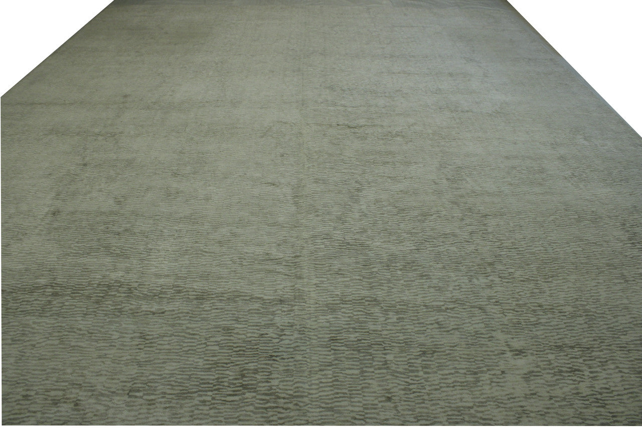 Back of Modern Grass Design hand-knotted rug