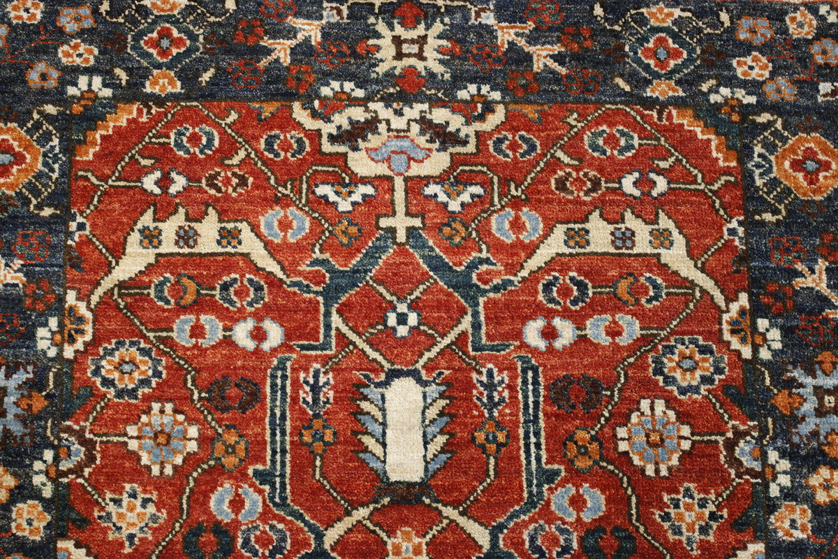 Full view of Tribal Fine Floral Sherapi rug