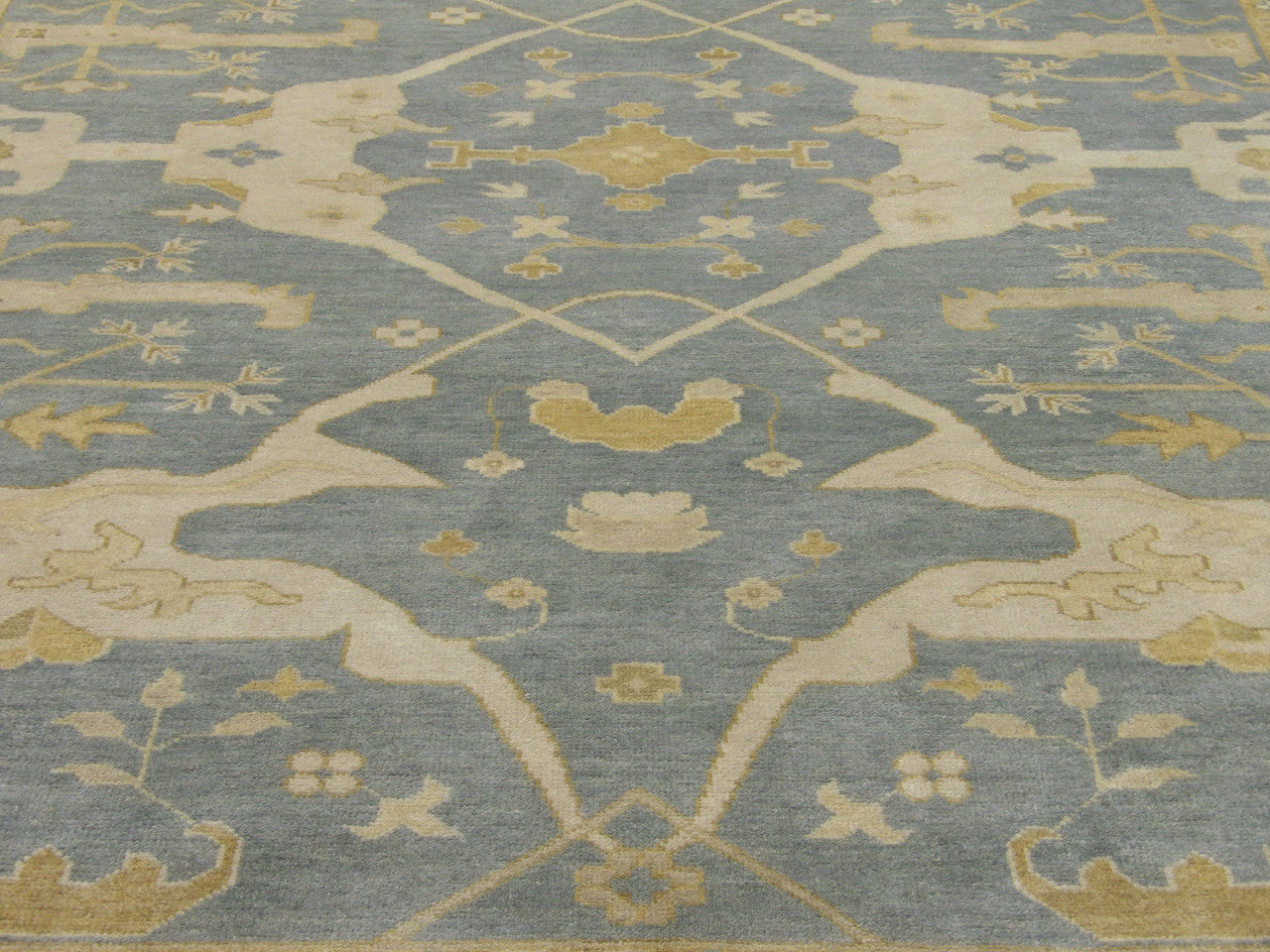 Back of Turk Oushak Natural Dye hand-knotted rug